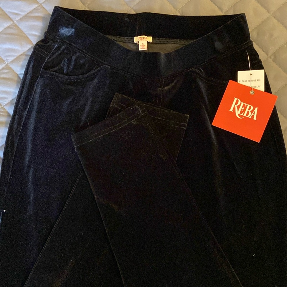 Black Velvet Pants. Size S